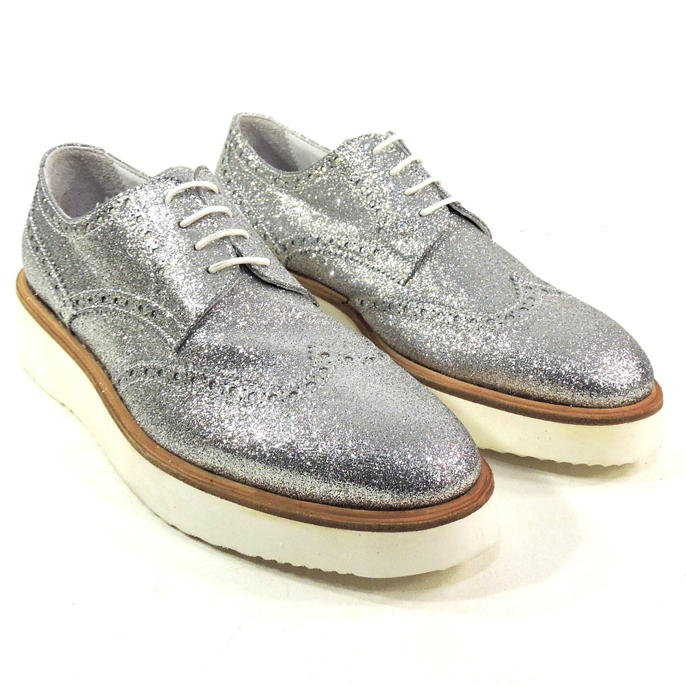 ALBERTO CICCIOLI 🇮🇹 WOMEN'S SILVER COMFORT FASHION SUMMER OXFORD